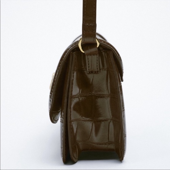 Zara Animal Print Brown Crossbody Bag - Picture 2 of 8